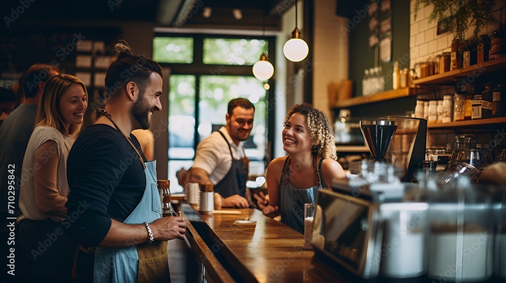  a picture of people drinking coffee and laughing