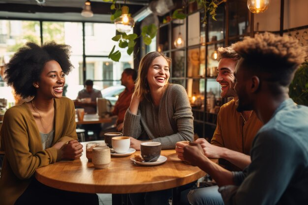 picture of people enjoying coffee
